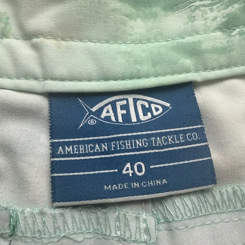 AFTCO Swim Trunks Board Shorts Marlin Dorado Fish Beach Pockets Mens Size 40